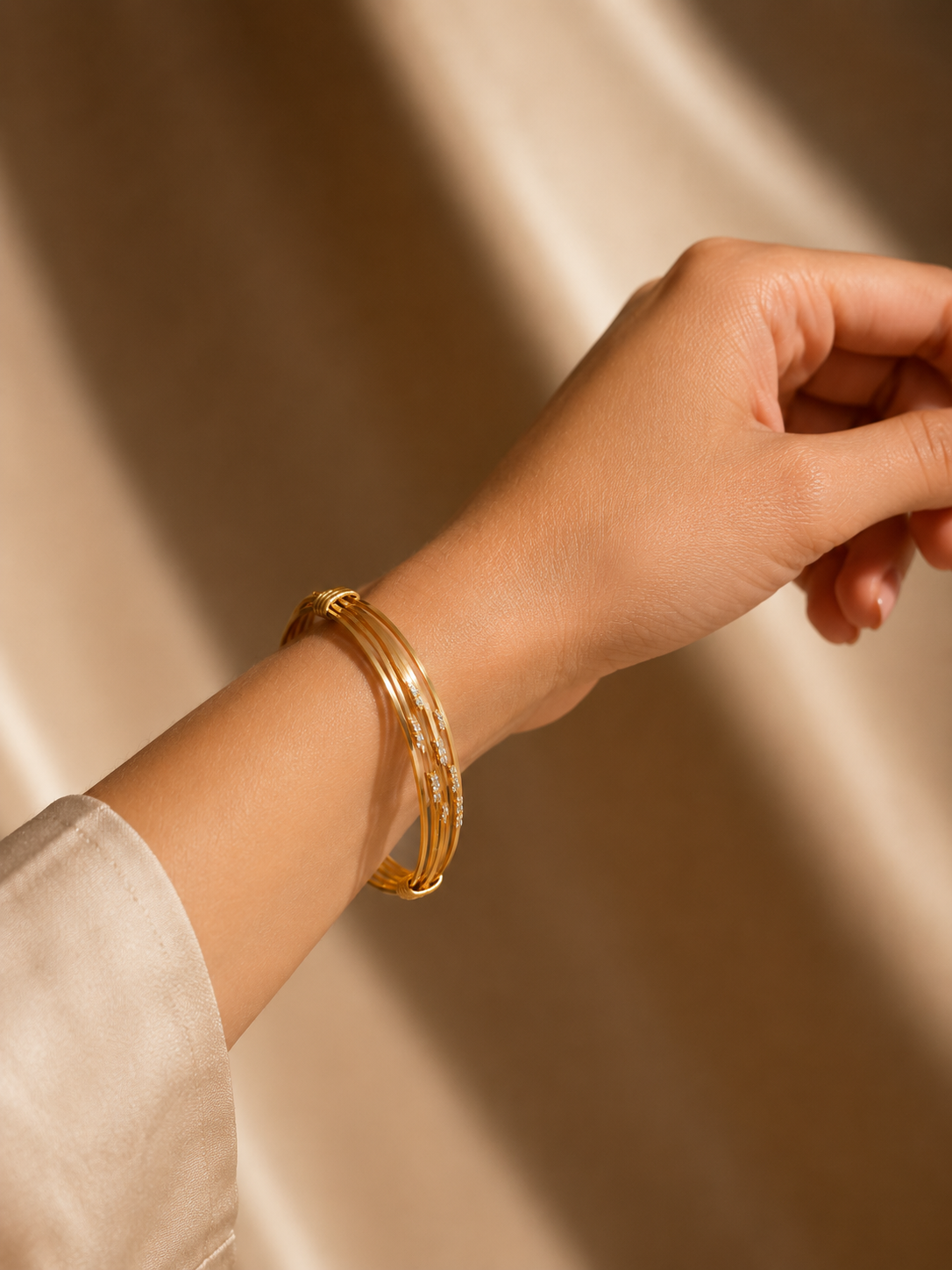 Crystal Glow Gold Bracelet