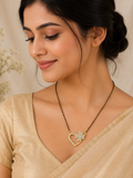 Heart Bloom Crystal Mangalsutra Necklace