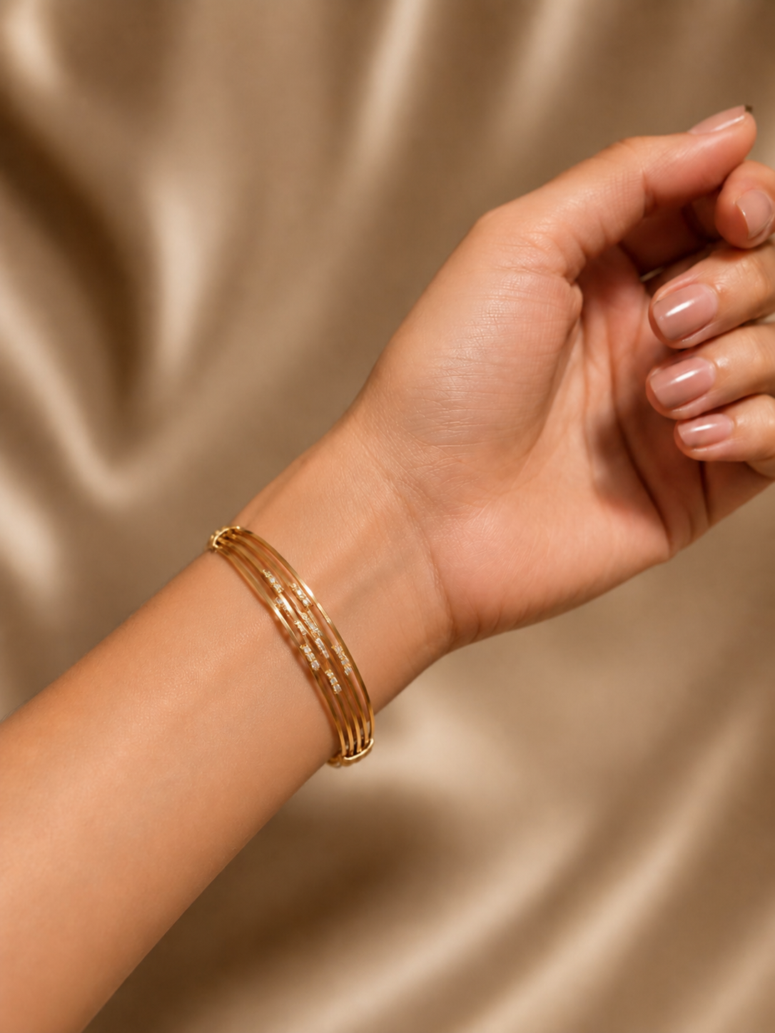Crystal Glow Gold Bracelet